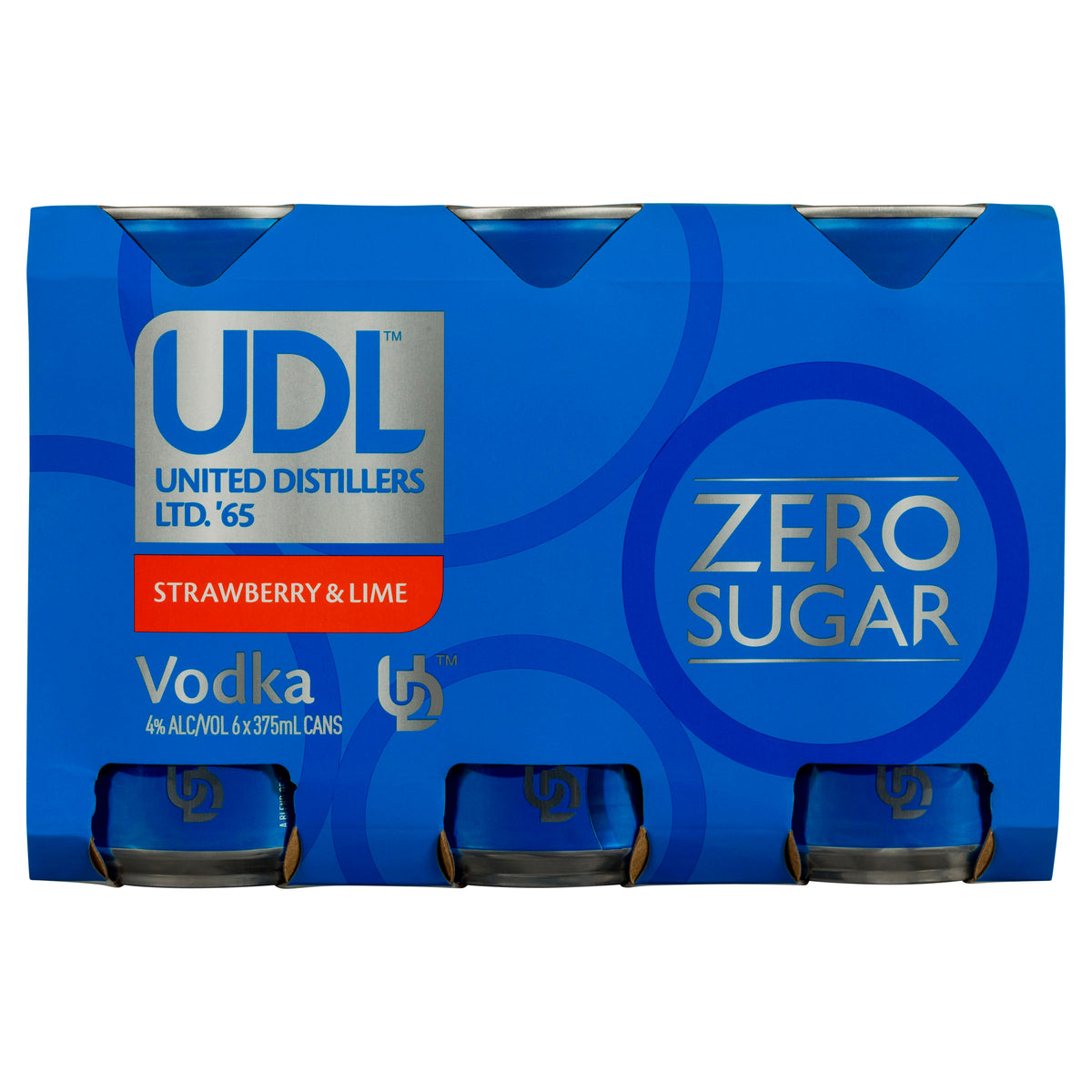 UDL Zero Sugar Vodka Strawberry & Lime Cans 375mL Liquor Lab