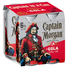 Load image into Gallery viewer, Captain Morgan Original Spiced Gold &amp; Cola 6% 375mL
