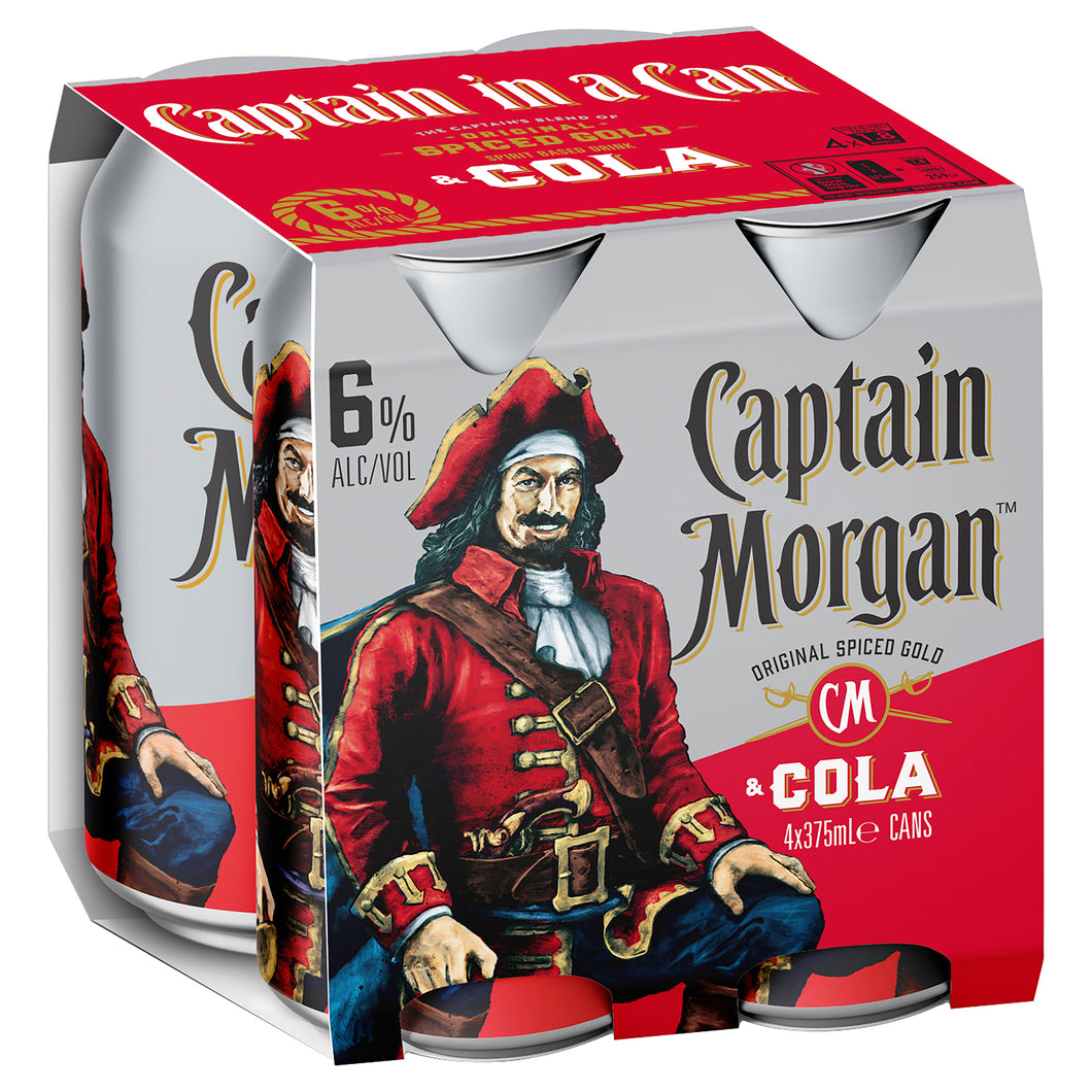 Captain Morgan Original Spiced Gold & Cola 6% 375mL