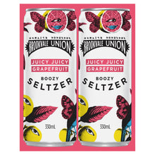 Load image into Gallery viewer, Brookvale Union Boozy Seltzer Juicy Juicy Grapefruit 4 x 330ml
