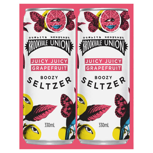 Brookvale Union Boozy Seltzer Juicy Juicy Grapefruit 4 x 330mL - Liquor Lab
