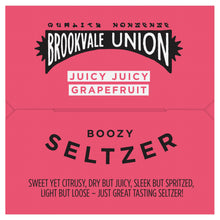 Load image into Gallery viewer, Brookvale Union Boozy Seltzer Juicy Juicy Grapefruit 4 x 330mL
