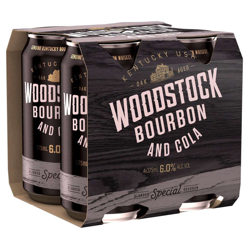 Woodstock Bourbon & Cola 6% Cans 375mL