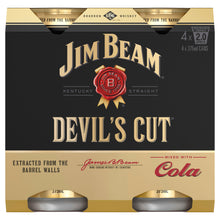 Load image into Gallery viewer, Jim Beam Devil&#39;s Cut Bourbon &amp; Cola Cans 375mL - Liquor Lab
