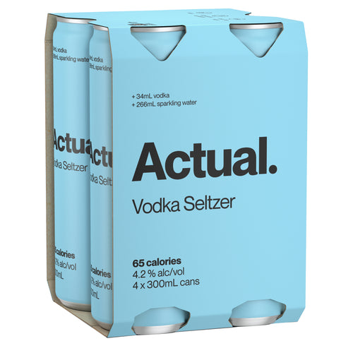 Actual Vodka Seltzer Cans 300mL - Liquor Lab