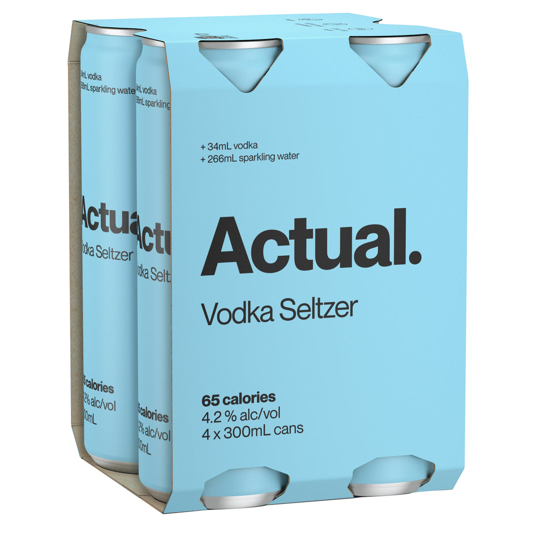 Actual Vodka Seltzer Cans 300mL - Liquor Lab