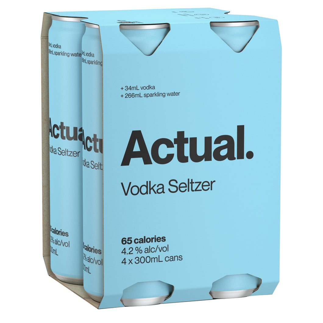 Actual Vodka Seltzer Cans 300ml