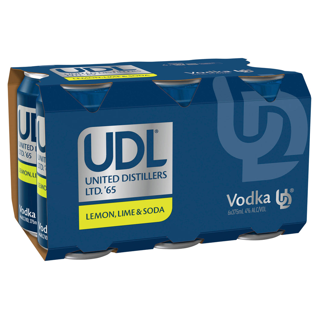 UDL Vodka Lemon Lime & Soda Cans 375mL