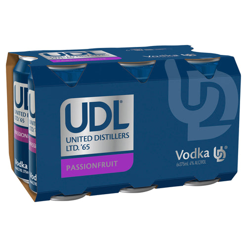 UDL Vodka & Passionfruit Cans 375mL - Liquor Lab