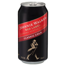 Load image into Gallery viewer, Johnnie Walker Red Label &amp; Cola Cans 375mL 4.6%

