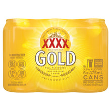 Load image into Gallery viewer, XXXX Gold Cans 375mL
