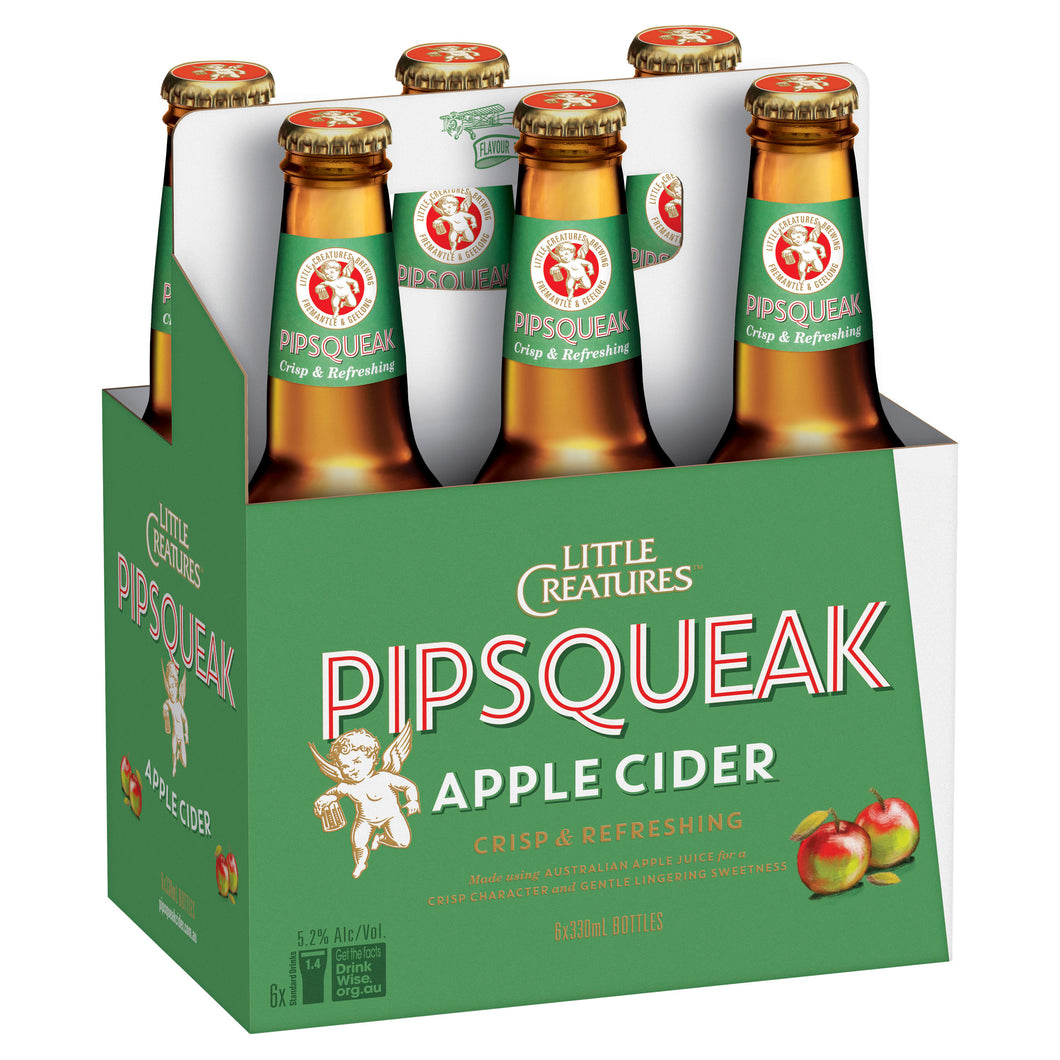 Little Creatures Pipsqueak Apple Cider Bottles 330mL