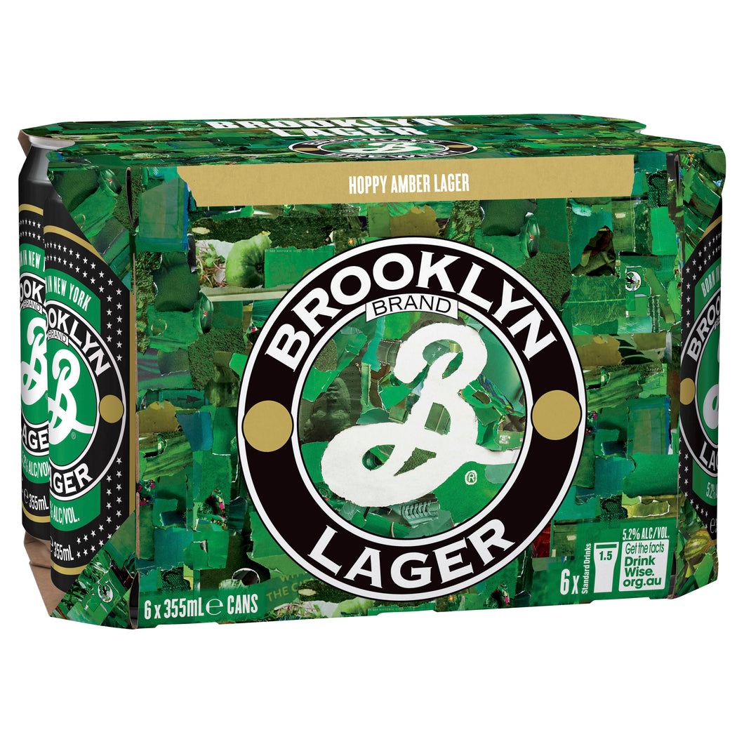 Brooklyn Lager Cans 355mL - Liquor Lab