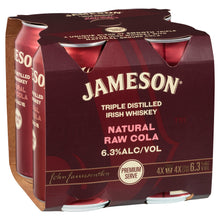 Load image into Gallery viewer, Jameson Irish Whiskey &amp; Natural Raw Cola Cans 375mL 6.3% - Liquor Lab
