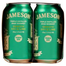 Load image into Gallery viewer, Jameson Irish Whiskey Smooth Dry &amp; Lime 6.3% Cans 375mL
