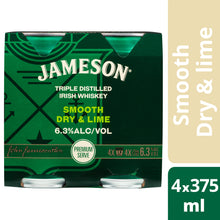 Load image into Gallery viewer, Jameson Irish Whiskey Smooth Dry &amp; Lime 6.3% Cans 375mL
