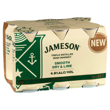 Load image into Gallery viewer, Jameson Irish Whiskey Smooth Dry &amp; Lime 6.3% Cans 375mL
