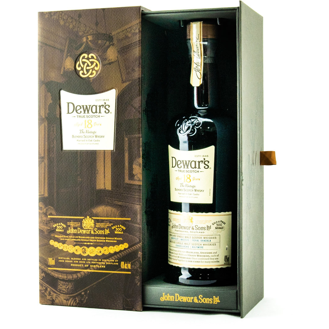 Dewars The Vintage 18 Year Old Blended Scotch Whisky 700mL