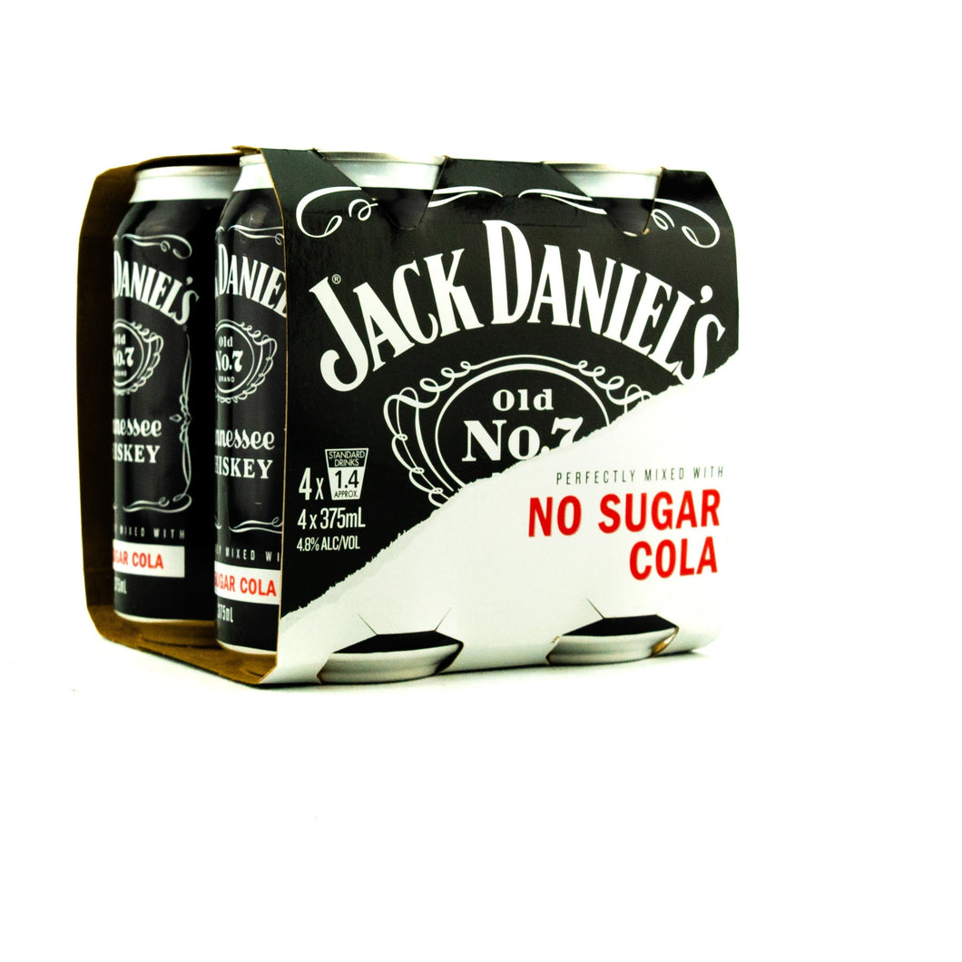 Jack Daniel's Whiskey & No Sugar Cola Cans 375mL - Liquor Lab